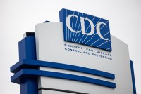 A photo of a large sign with the CDC's logo on it.